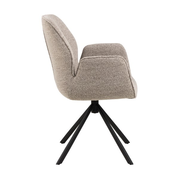 Ciemnoszary tapicerowany fotel jadalniany Aura – Actona-image-4