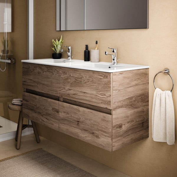 Wisząca szafka pod umywalkę w dekorze orzecha 120x55 cm Eurovit+ – Ideal Standard-image-4