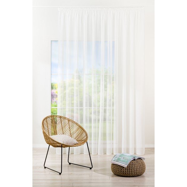 Biała firanka 400x260 cm Agra – Mendola Fabrics-image-1