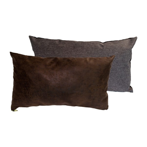 Zestaw 2 poduszek z wypełnieniem Karup Deco Cushion Mocca/Granite Grey, 45x25 cm