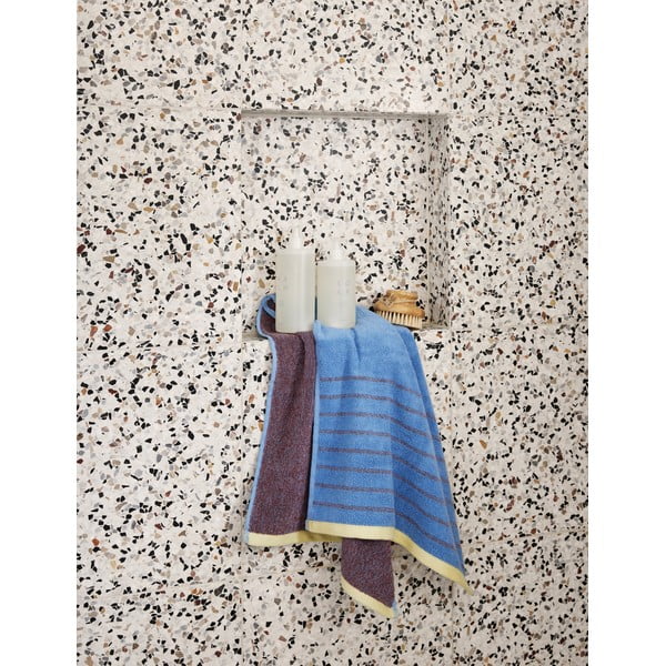 Niebiesko-fioletowy bawełniany ręcznik Hübsch Dora, 50x100 cm-image-4