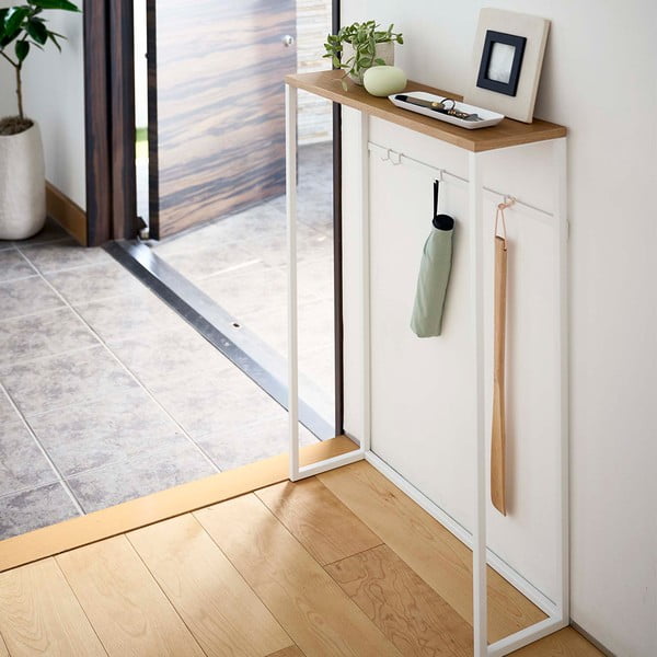 Biało-jasnobrązowa konsola 18.5x60 cm Tower – YAMAZAKI-image-4