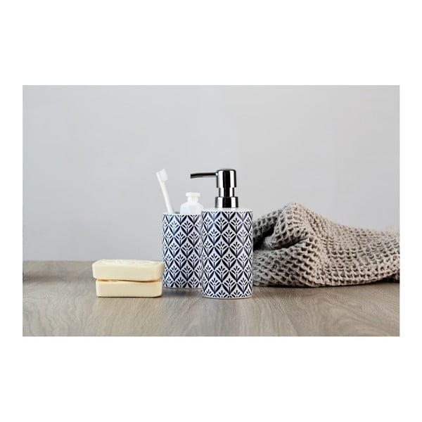 Niebieski ceramiczny kubek na szczoteczki do zębów Wenko Lorca-image-4