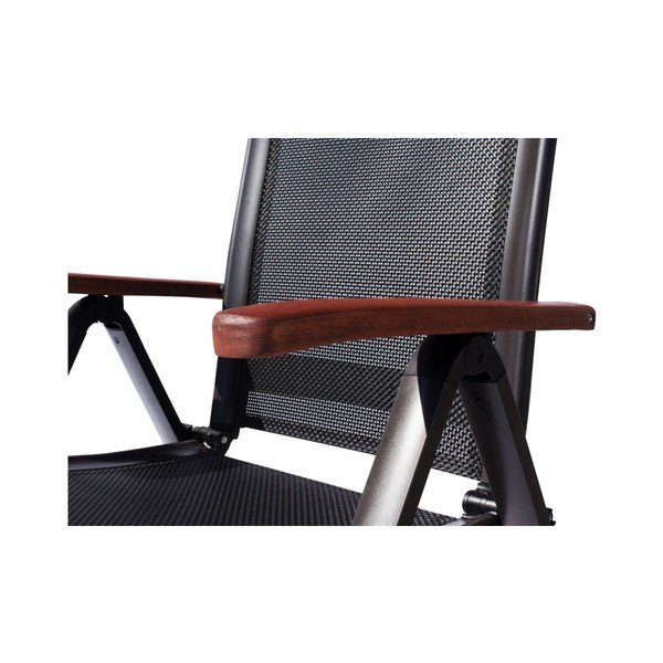 Czarny metalowy leżak ogrodowy Ass Comfort – Sun Garden-image-1