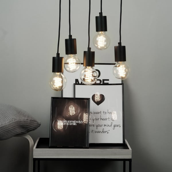 Czarna pięcioramienna lampa wisząca Sotto Luce Cero Basic-image-3