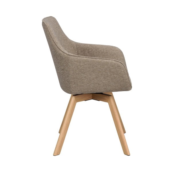 Beżowe tapicerowane fotele jadalniane zestaw 2 szt. Alison – Rowico-image-4