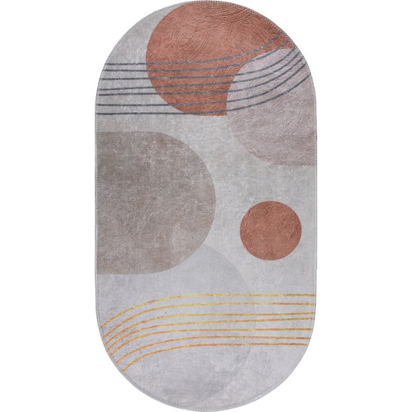 Pomarańczowo-kremowy dywan odpowiedni do prania 60x100 cm Oval – Vitaus