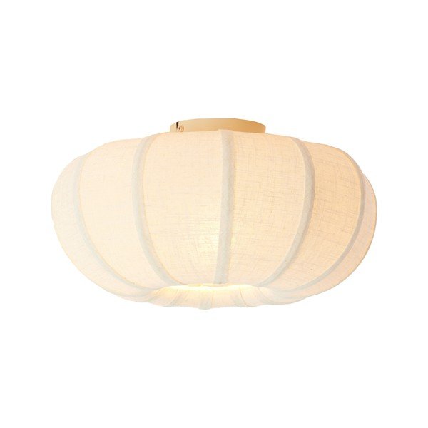 Kremowa lampa sufitowa z tekstylnym kloszem ø 40 cm Zosia – Light & Living-image-2