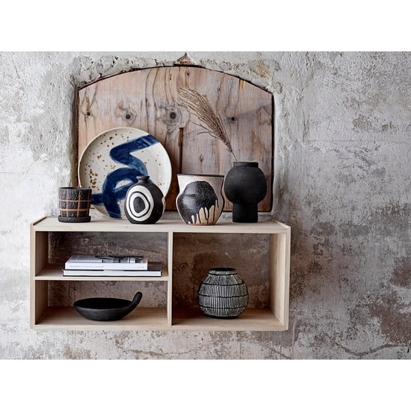 Czarny dekoracyjny wazon z terakoty Bloomingville Mika, wys. 14 cm-image-1