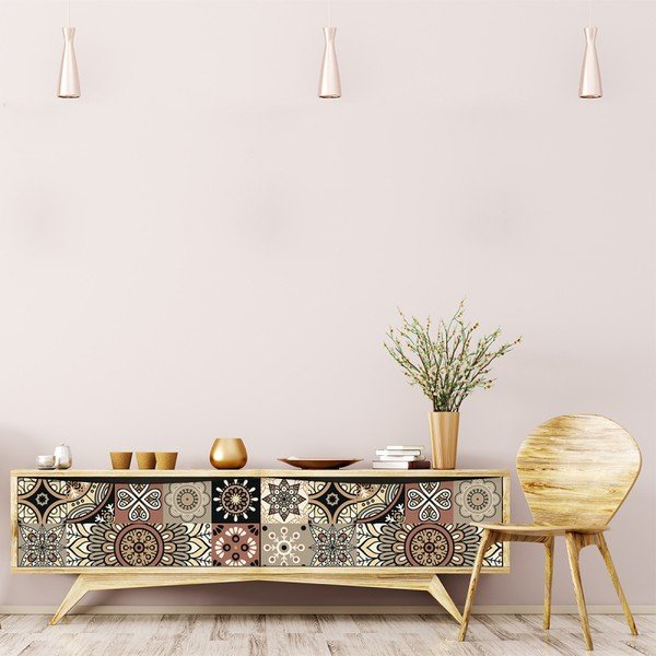 Zestaw 30 naklejek na meble Ambiance Tiles Stickers For Furniture Cineloto Mento, 15x15 cm-image-3