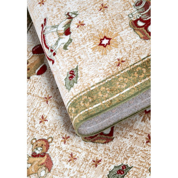 Zielony chodnik z mieszanki bawełny ze świątecznym motywem 80x200 cm Toy's Delight Green Christmas – Villeroy&Boch-image-4