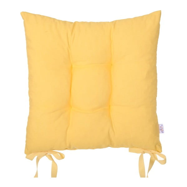 Żółta poduszka na krzesło Carli