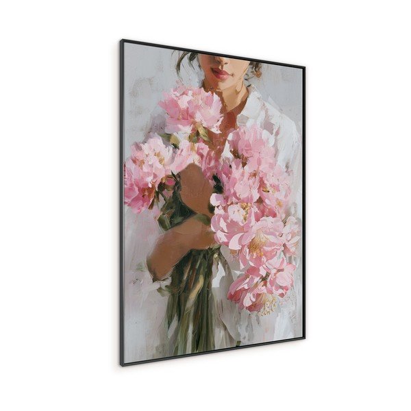 Obraz drukowany z ramą w zestawie/na płótnie 70x100 cm Floral Embrace – Styler-image-4