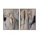 Obrazy drukowane z z ręcznie malowanymi elementami na płótnie z ramą w zestawie zestaw 2 szt. 60x80 cm Gallery – Bizzotto