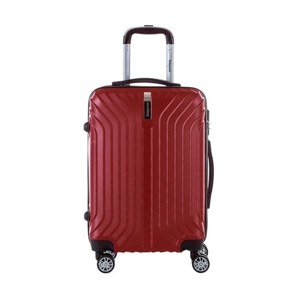 Ciemnoczerwona walizka na kółkach z zamkiem na kod SINEQUANONE Rozalina, 44 l