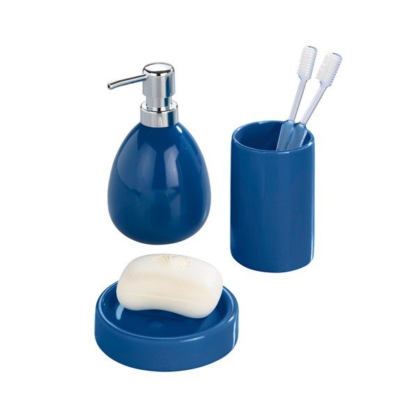 Granatowy kubek na szczoteczki do zębów Wenko Polaris Dark Blue-image-2