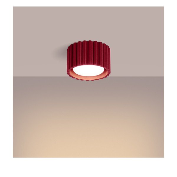 Bordowa metalowa lampa punktowa ø 10 cm Zora – Sollux-image-4