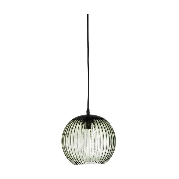 Zielona szklana lampa wisząca LED ø 23 cm Sybia – Bloomingville