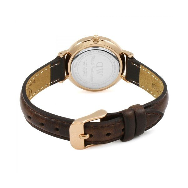Zegarek damski z białym cyferblatem i z detalami w różowozłotej barwie Daniel Wellington Petite Bristol, ⌀ 28 mm-image-3