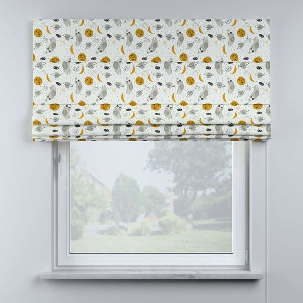 Żółto-biała roleta dziecięca 170x100 cm Magic – Yellow Tipi-image-1