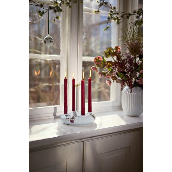 Porcelanowy adwentowy świecznik ze świątecznym motywem Hammershøi Christmas – Kähler Design-image-2