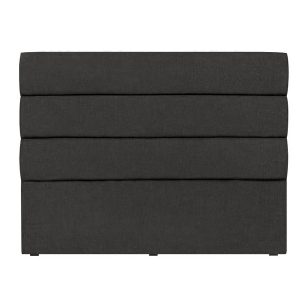Czarny zagłówek łóżka Mazzini Sofas Pesaro, 160x120 cm