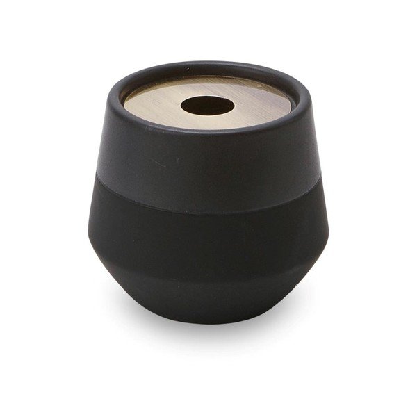 Czarny pojemnik na kosmetyki z kamionki Aquanova Opaco, ⌀ 9 cm