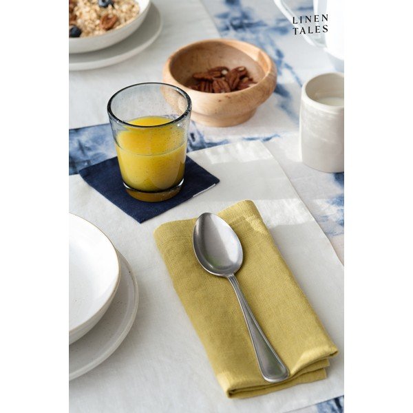 Biała lniana mata stołowa Linen Tales, 35x45 cm-image-3