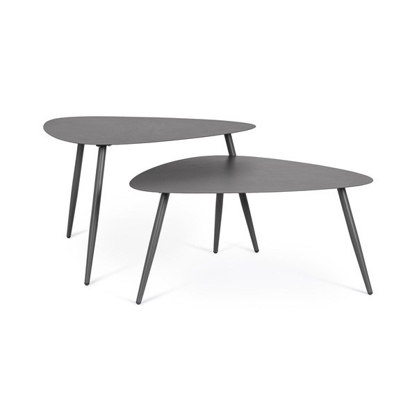 Stalowe stoliki ogrodowe zestaw 2 szt. 73,5x77,5 cm Yvonne – Bizzotto
