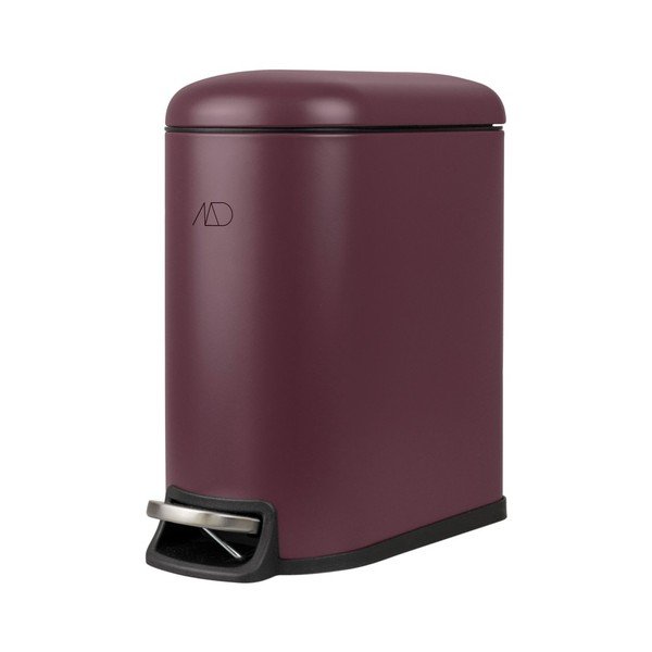 Ciemnofioletowy metalowy kosz na śmieci z pedałem 5 l Mini Walther – Mette Ditmer Denmark
