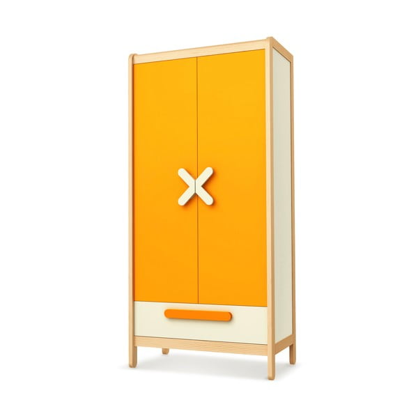 Pomarańczowa szafa 2-drzwiowa Timoore Simple