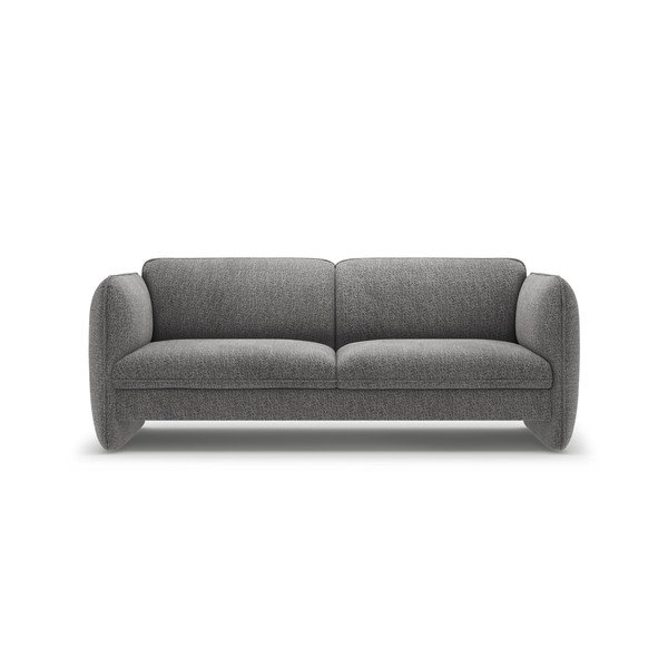 Ciemnoszara sofa z tkaniny szenilowej 204 cm Georgia – Micadoni 