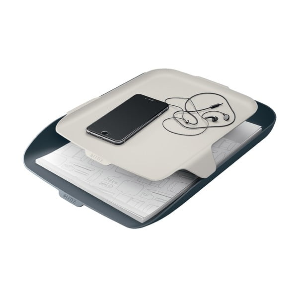 Szara półka na dokumenty z organizerem Leitz Cosy-image-2