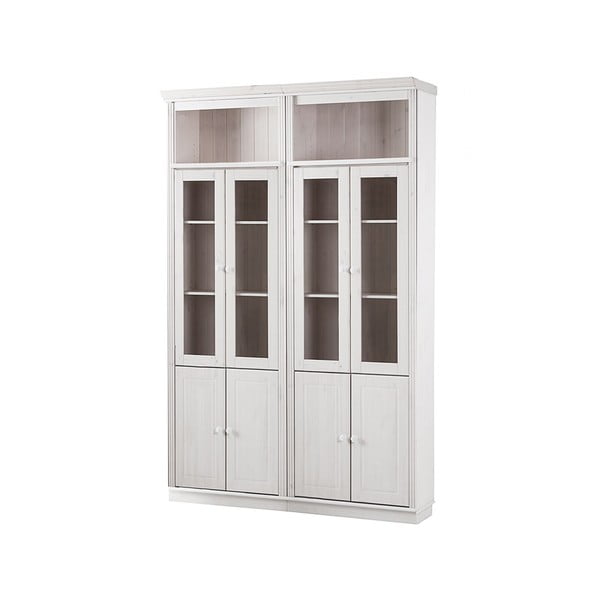 Biała witryna z litego drewna sosnowego 148x223 cm Anita – Støraa-image-2