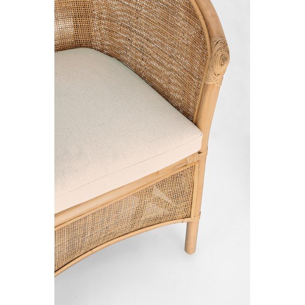 Rattanowy fotel ogrodowy w naturalnym kolorze Adelfa – Bizzotto-image-1