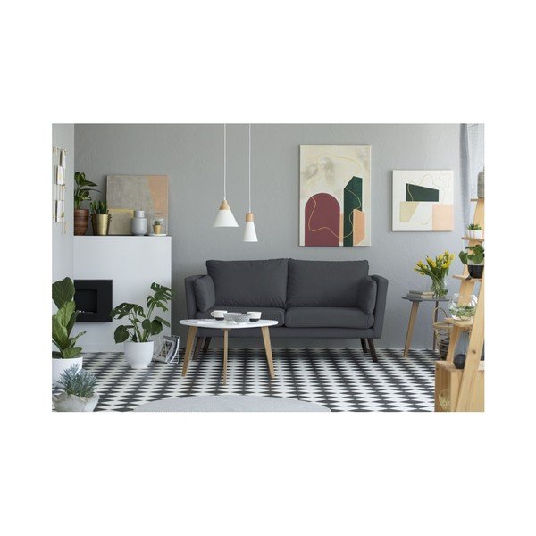 Ciemnoszara sofa 3-osobowa Mazzini Sofas Cotton-image-3