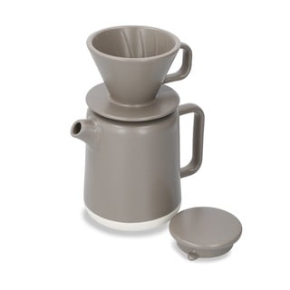 Brązowy zestaw ceramicznego dzbanka i uchwytu na filtr do kawy 0,8 l La Cafetiere Seville – Kitchen Craft