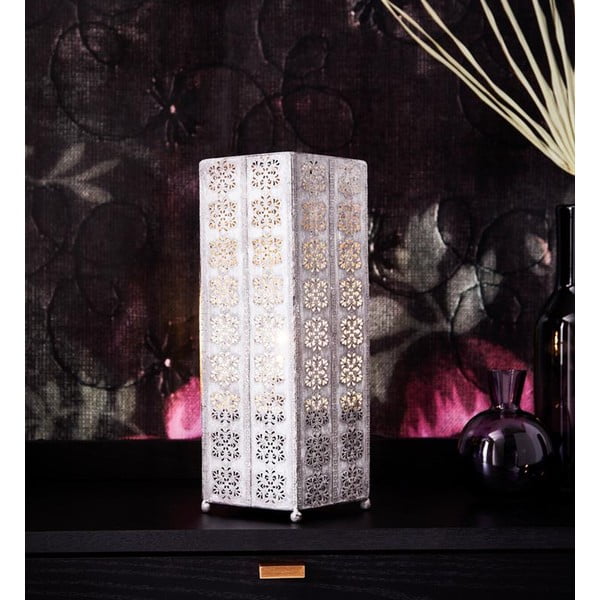 Szara lampa stołowa Markslöjd Agra, wys. 33,5 cm-image-2