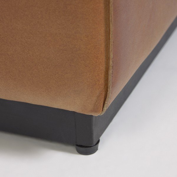 Brązowy podnóżek skórzany Kave Home Cesia-image-3