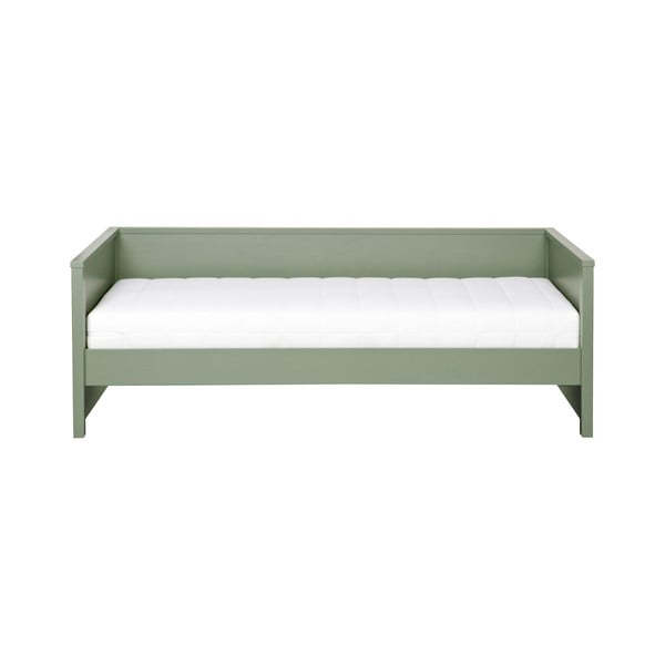 Zielone łóżko jednoosobowe 90x200 cm Nikki – WOOOD