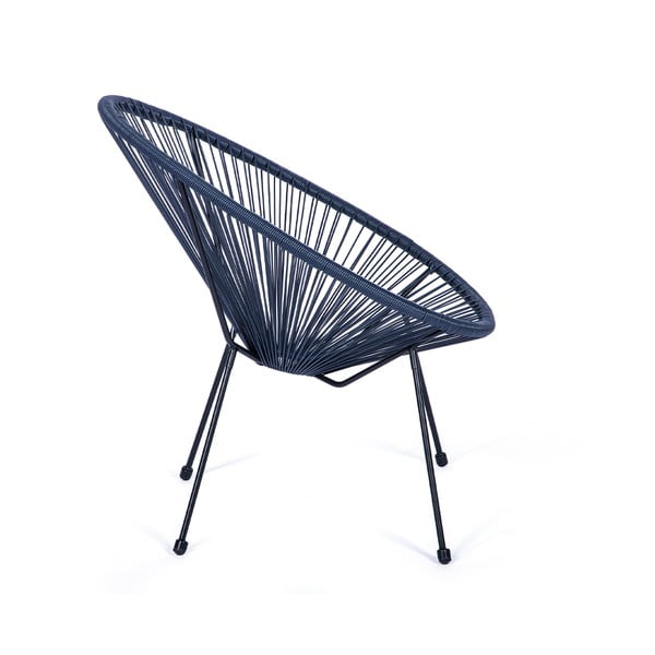 Niebieski fotel ogrodowy ze sztucznego rattanu Bonami Selection Avocado-image-2