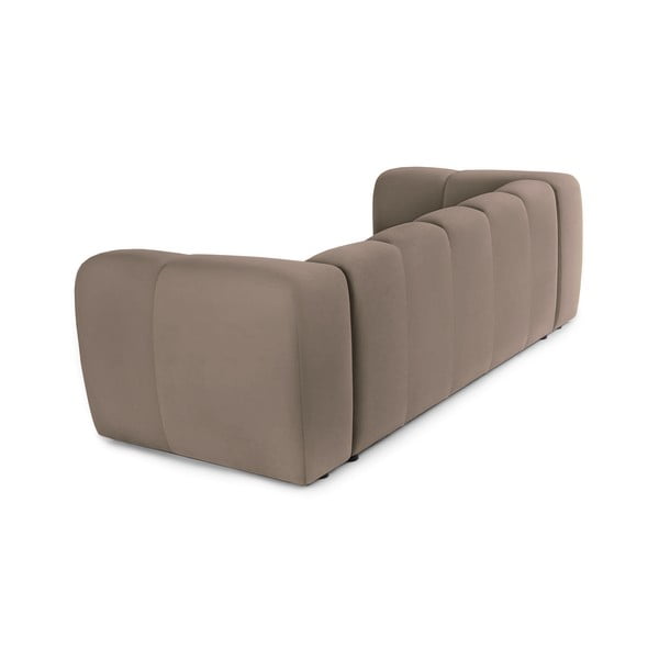 Szarobrązowa aksamitna sofa 225 cm Cube – Bonami Selection-image-4