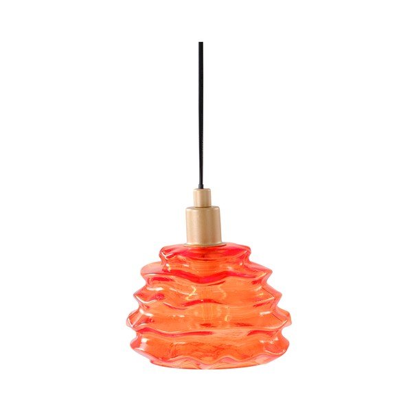 Pomarańczowa szklana lampa wisząca ø 15 cm Fall – Jotex