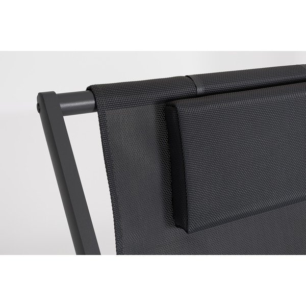 Antracytowy metalowy leżak ogrodowy Taylor – Bizzotto-image-3