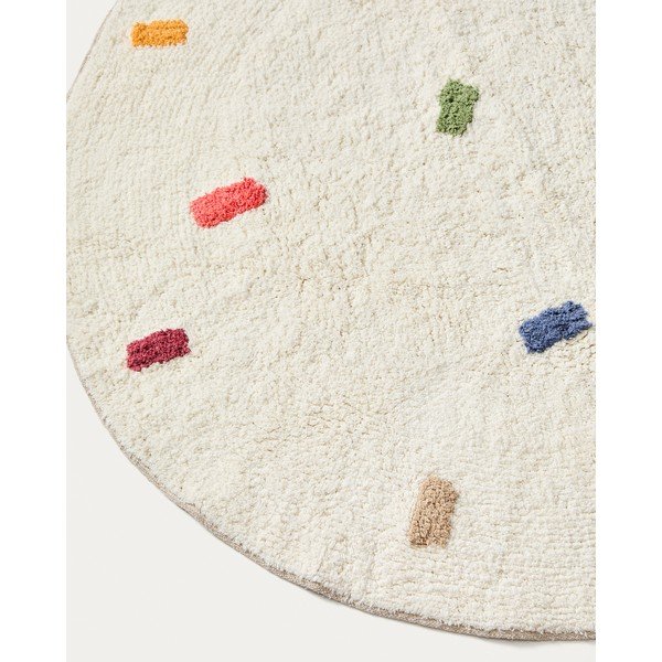 Kremowy bawełniany dywan dziecięcy ø100 cm Epifania – Kave Home-image-4