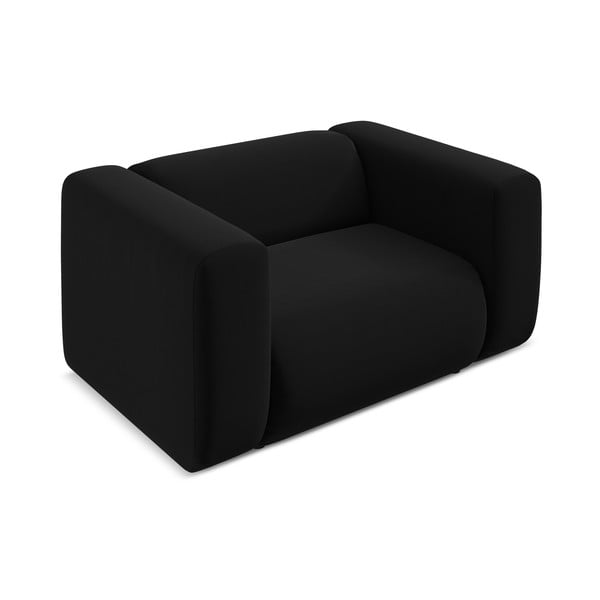 Czarny aksamitny fotel Ekahi – Makamii-image-3