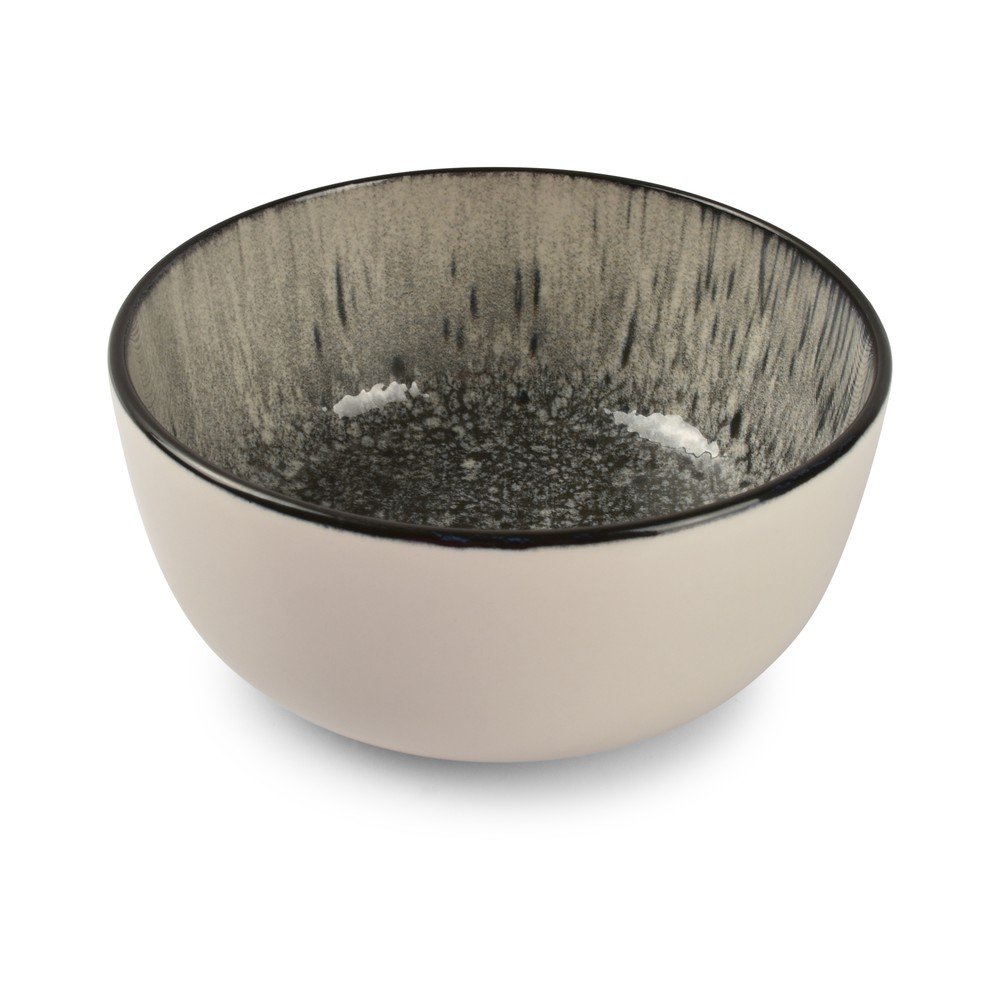 Czarna/kremowa kamionkowa miska 740 ml Gravel – ONA