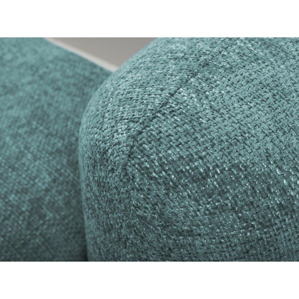 Niebieski narożnik rozkładany z tkaniny szenilowej ze schowkiem (lewostronny/z szezlongiem) Mele – Makamii-image-4