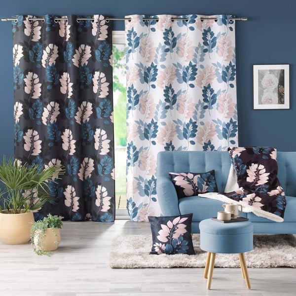 Ciemnoniebieska zasłona 140x260 cm Belline – douceur d'intérieur-image-3