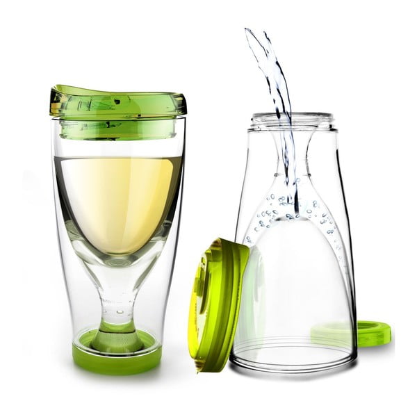 Zielona butelka termiczna Asobu Ice Vino 2GO, 300 ml